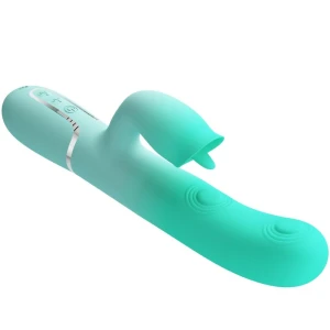 PRETTY LOVE - GIGI WIELOFUNKCYJNY WIBRATOR KRÃLIK AQUA GREEN